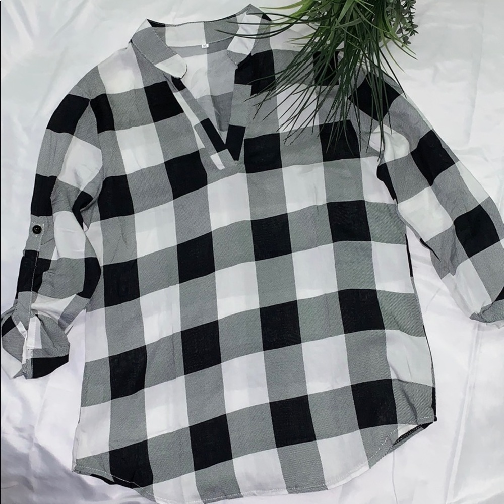 Plaid blouse